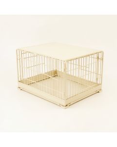 Birch Crest Empty Furniture-Style Pet Crate - Ivory (synthetic illustration; no displayed measurements)