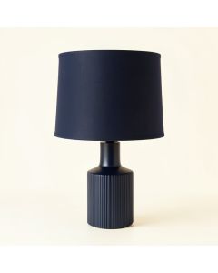 Aspen Branch Table Lamp With A Plain Fabric Shade - Navy (synthetic illustration; no displayed measurements)