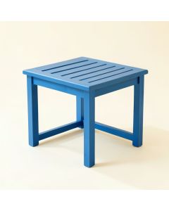Shore Arc Compact Balcony Table - Blue (synthetic illustration; no displayed measurements)