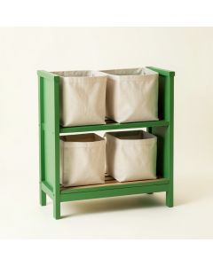 Cove Crest Laundry Sorting Station With Plain Removable Bags - Green (synthetic illustration; no displayed measurements)