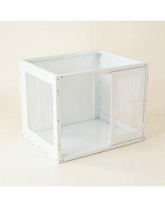 Maple Crossing Empty Furniture-Style Pet Crate - White (synthetic illustration; no displayed measurements)