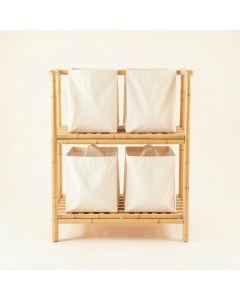 Vale Canyon Laundry Sorting Station With Plain Removable Bags - Ivory (synthetic illustration; no displayed measurements)