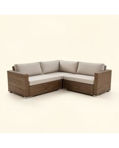 Mila 2 Piece Rattan Sectional Seating Group With Cushions (synthetic illustration; no displayed measurements)