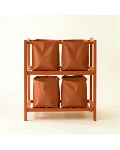 Pine Canyon Laundry Sorting Station With Plain Removable Bags - Terracotta (synthetic illustration; no displayed measurements)