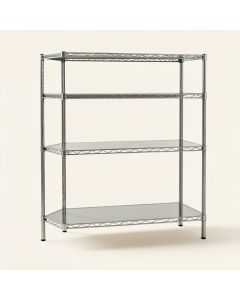 48 '' H X 30 '' W X 14 '' D 4 Shelf Wire Shelving Unit (synthetic illustration; no displayed measurements)