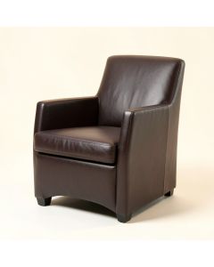 Neymar Upholstered Side Chair In Dark Brown (synthetic illustration; no displayed measurements)