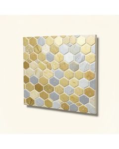 Medici 11 '' X 13 '' Natural Stone Honeycomb Mosaic Wall Tile (synthetic illustration; no displayed measurements)