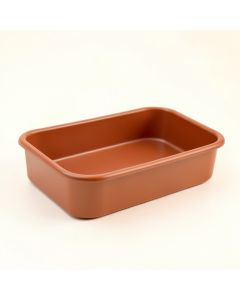 Linden Bluff Empty Under-Desk Cable Tray - Terracotta (synthetic illustration; no displayed measurements)