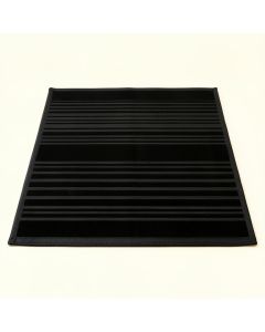 Spruce Arc Rectangular Outdoor Rug - Black (synthetic illustration; no displayed measurements)