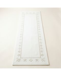 Dawn Crest Narrow Runner Rug - White (synthetic illustration; no displayed measurements)