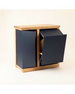 Lake Dell Freestanding Pull-Out Hamper Cabinet - Navy (synthetic illustration; no displayed measurements)