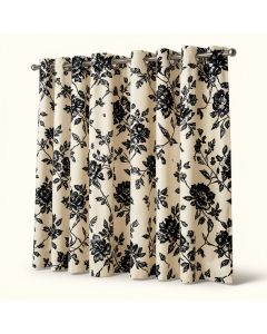 Armonta Jacquard Floral Room Darkening Grommet Curtain Panels (synthetic illustration; no displayed measurements)