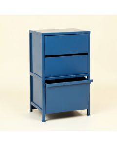 Oak Brook Freestanding Pull-Out Hamper Cabinet - Blue (synthetic illustration; no displayed measurements)