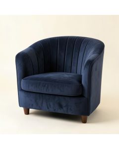 Stone Edge Upholstered Armchair - Navy (synthetic illustration; no displayed measurements)