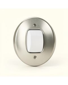 Stamped Round 1-Gang Toggle Light Switch Wall Plate (synthetic illustration; no displayed measurements)
