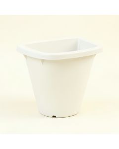 Heath Brook Empty Railing Planter With Integral Brackets - White (synthetic illustration; no displayed measurements)