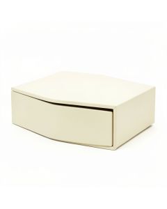 Oak Field Desktop Monitor Riser - Ivory (synthetic illustration; no displayed measurements)