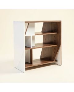 Ezra 63.39 '' H X 43.31 '' W Geometric Bookcase (synthetic illustration; no displayed measurements)