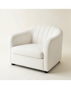 Oak Brook Upholstered Armchair - White (synthetic illustration; no displayed measurements)