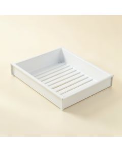 Rowan Falls Empty Under-Desk Cable Tray - White (synthetic illustration; no displayed measurements)