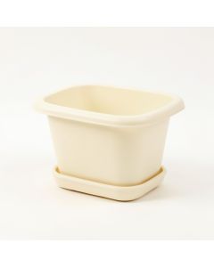 Laurel Bend Empty Raised Planter - Ivory (synthetic illustration; no displayed measurements)