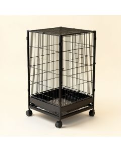 Fonseca 59.8 '' Iron Flat Top Travel Bird Cage With Wheels (synthetic illustration; no displayed measurements)