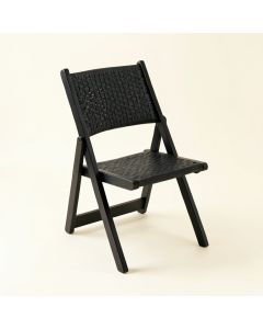 Lake Bridge Folding Outdoor Chair - Black (synthetic illustration; no displayed measurements)