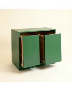 Maple Arc Freestanding Pull-Out Hamper Cabinet (synthetic illustration; no displayed measurements)