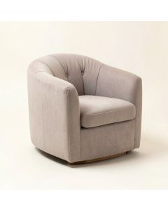 Giguere 29.5 '' Wide Tufted Polyester Barrel Chair (synthetic illustration; no displayed measurements)