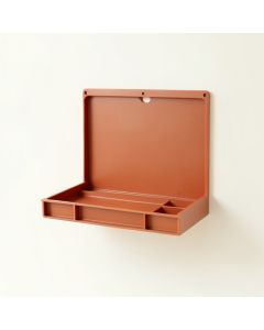 Rowan Bridge Empty Wall-Mounted Tool Organizer Panel - Terracotta (synthetic illustration; no displayed measurements)