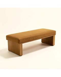 Arata Upholstered Wood Bench (synthetic illustration; no displayed measurements)