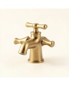 Purist Widespread Bathroom Sink Faucet With Low Cross Handles And Low Spout (synthetic illustration; no displayed measurements)