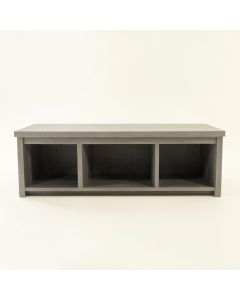 Pine Dell Shoe Storage Bench - Gray (synthetic illustration; no displayed measurements)