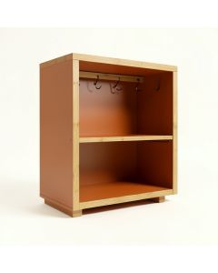 Dune Bend Empty Mug-Storage Cabinet Insert - Terracotta (synthetic illustration; no displayed measurements)