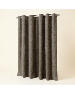 Abihail Burlap Weave Geometric Max Blackout Thermal Grommet Single Curtain Panel (synthetic illustration; no displayed measurements)