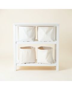 Birch Dell Laundry Sorting Station With Plain Removable Bags - White (synthetic illustration; no displayed measurements)