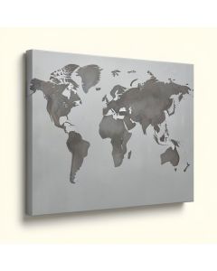 World Map - Wrapped Canvas Painting Print (synthetic illustration; no displayed measurements)
