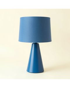Laurel Canyon Table Lamp With A Plain Fabric Shade - Blue (synthetic illustration; no displayed measurements)