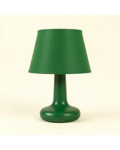 Briar Canyon Table Lamp With A Plain Fabric Shade - Green (synthetic illustration; no displayed measurements)