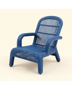 Meadow Bend Outdoor Lounge Chair - Blue (synthetic illustration; no displayed measurements)