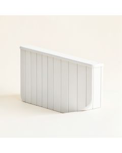 Bay Branch Narrow Outdoor Storage Bench - White (synthetic illustration; no displayed measurements)