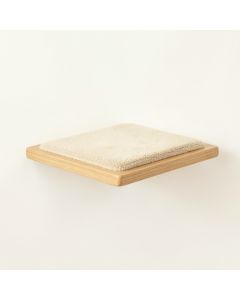 Cedar Edge Wall-Mounted Cat Perch - Beige (synthetic illustration; no displayed measurements)
