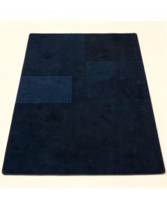 Reed Branch Rectangular Area Rug - Navy (synthetic illustration; no displayed measurements)