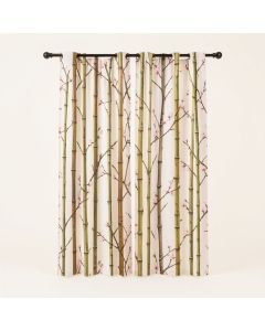 Gilus Cherry Blossom Bamboo Sheer Single Curtain Panel (synthetic illustration; no displayed measurements)
