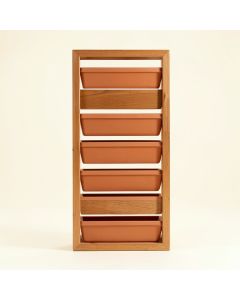 Holly Canyon Empty Vertical Garden Frame - Terracotta (synthetic illustration; no displayed measurements)