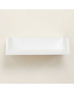 Maple Arc Wall-Mounted Shelf - White (synthetic illustration; no displayed measurements)