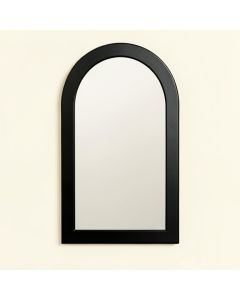 Reed Crest Framed Wall Mirror - Black (synthetic illustration; no displayed measurements)
