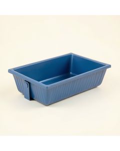 Fern Bridge Empty Railing Planter With Integral Brackets - Blue (synthetic illustration; no displayed measurements)