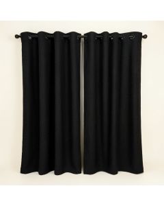 Top Textured Woven Solid Blackout Thermal Grommet Curtain Panels (synthetic illustration; no displayed measurements)