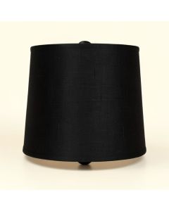 7 '' H X 8 '' W Linen Empire Lamp Shade ( Screw On ) In Black (synthetic illustration; no displayed measurements)